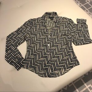 Kenneth Cole New York Sheer 100% Silk Blouse